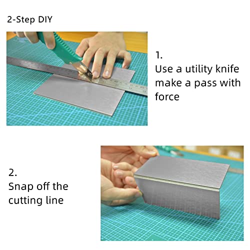 40-Pack 3"x6" Brushed Silver Aluminum Peel and Stick Tile - color: Brushed Aluminum