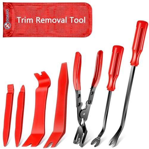 Doaho 7 Pcs Car Trim Removal Tool Kit - Red - color: Red-7 Pcs Trim Removal Tool Kit