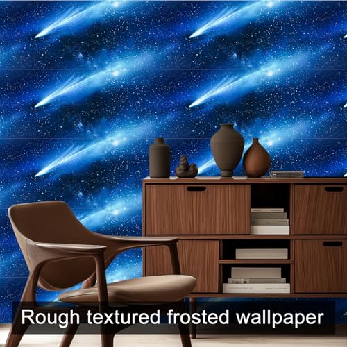 HOMETITUTE Starry Sky Galaxy Peel Stick Wallpaper 118.1x17.7 Inch Vinyl - color: Galaxy