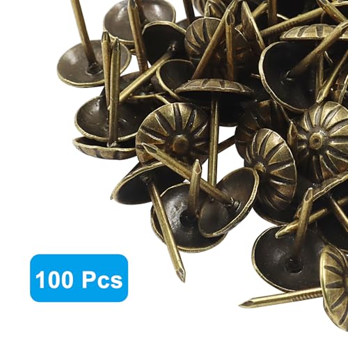 Brass Upholstery Tacks, 7/16 inch, 100-Piece - color: Brass