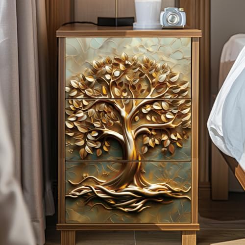 Peacoblue 3D Tree of Life Rub On Transfers for Furniture Craft 6"x12" - style: 3D Tree of Life