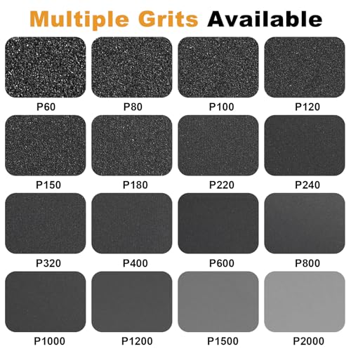 80 Grit Sandpaper Roll, 3-2/3" Wide 11 Yards Long Wet Dry Sanding Sheet