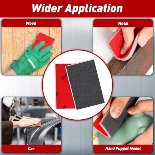 24 PCS Sanding Sponge Block 180 Grit Wet Dry Sandpaper for Wood Metal - color: 180g, size: 24 Pcs