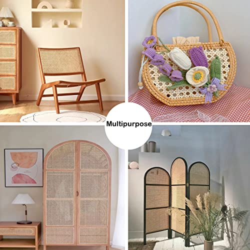 18" Width Cane Webbing Rattan Webbing 3.3Ft Natural Rattan Caning Material for Cabinet,Chair,Dresser, Furnitur,with 3/7.5" Groove Chair Caning - size: 18"Wx40"L(3.3ft)