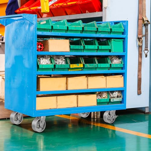 6" X 2" Caster Wheels, Heavy Duty Industrial Casters, Steel Casters 4800 LBS Capacity with Roller Bearing, Cast Iron Wheels, Metal Casters(4 Swivel) - style: 6"X 2"Wheel