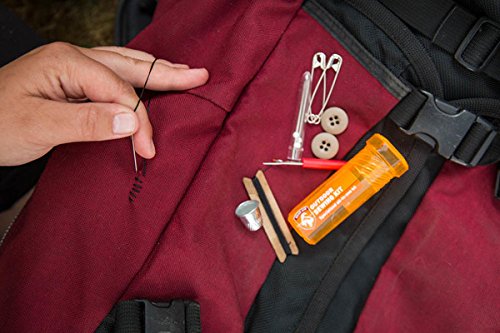 GEAR AID Sewing Kit with Heavy-Duty Needles and Thread for Outdoor Gear Repairs, 19-piece