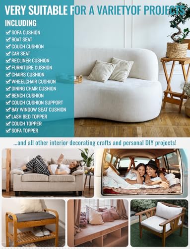 1 inch Memory Foam Pad, Thick Gel Infused Cushion for Mattress Topper Pet Bed Gaming Chair RV Outdoor Sofa Breathable Low VOCs Cut to Size (24 * 72 * 1 in) - size: 24*72*1 IN