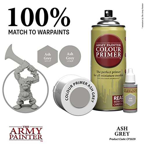 The Army Painter, Colour Primer Ash Grey, 400 ml acrylic spray - color: Ash Grey