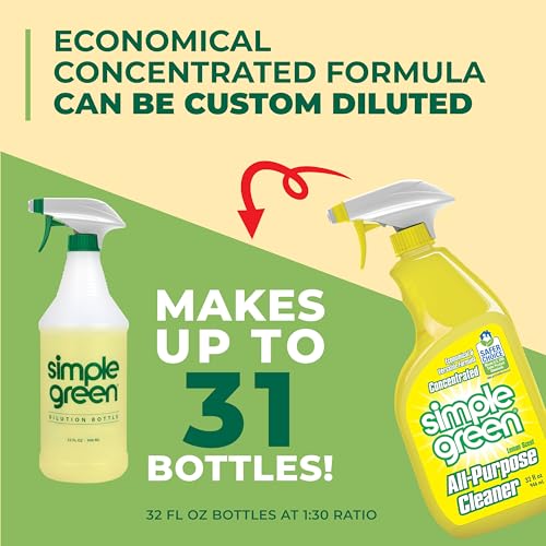Simple Green All-Purpose Cleaner, 32 Fl Oz (Pack of 3), Lemon, 96 Fl Oz - size: 96 Fl Oz (Pack of 1)