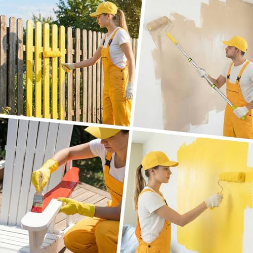 37PCS Paint Roller Kit with Thickened Extension Pole 2 to 4 FT, Plus