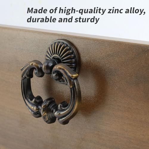 Vintage Antique Bronze Cabinet Pulls French Provincial Drawer Pulls - size: 2.6" Length