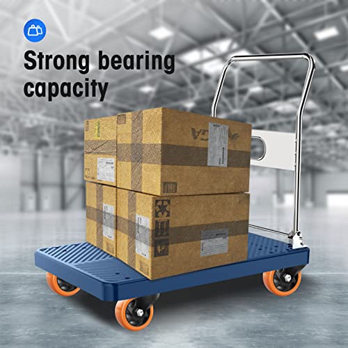 4" Swivel Plate Casters, 1200Lbs Capacity with Brake - color: Orange, size: 4 Inch