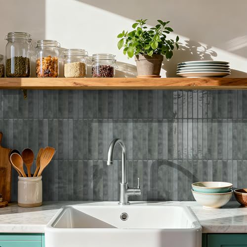 VICCI Subway Tile Stickers, Modern Gray, 4.72x9.68 Inch, 20-Sheet - color: Modern Gray