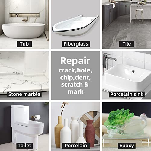 Tub and Fiberglass Shower Repair Kit, Porcelain Repair Kit (Color Match)