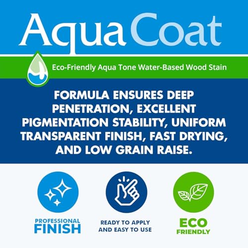 Aqua Coat Aqua Tone Water-Based Wood Stain (Gallon, Fruitwood) - color: Fruitwood, size: Gallon