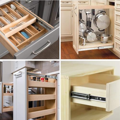 LONTAN 6 Pairs 20 Inch Soft Close Drawer Slides Heavy Duty 100lb Capacity - size: 20 Inch