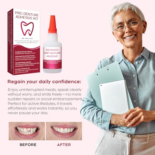 Dental Lab Instant Bonding Dental Glue for Dentures & Lab Tools - Fast-Setting in 15-60 Sec | Crack Repair & Gap Filling | Long-Lasting Hold (Days to Weeks) – 1oz
