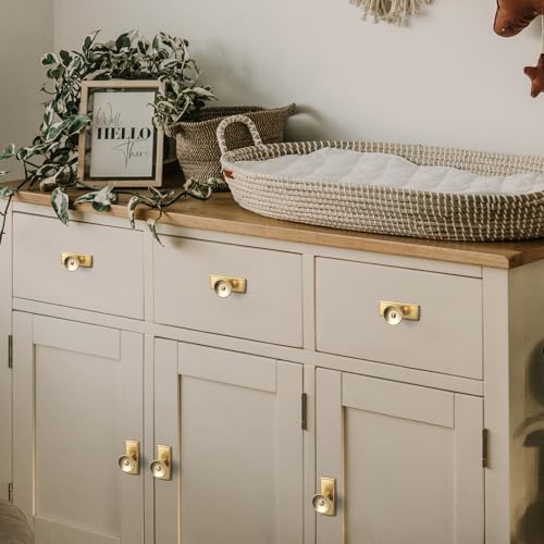 6 Pack Champagne Bronze Cabinet Knobs with Backplate Modern Knob - color: Champagne Bronze, style: Escutcheon