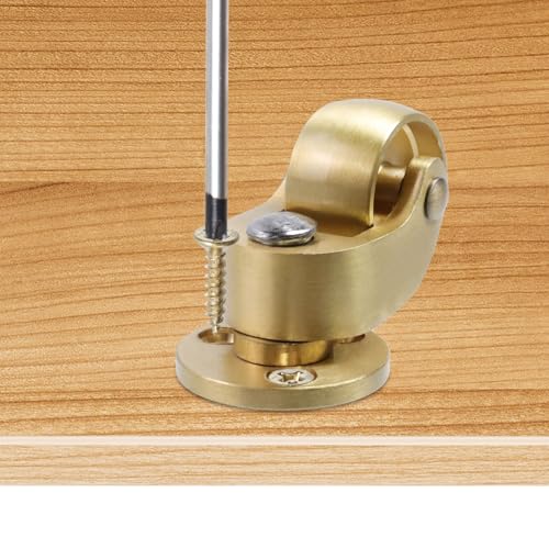 Semetall 1-Inch Solid Brass Swivel Caster for All Floor Mat Set of 4 - style: A-163