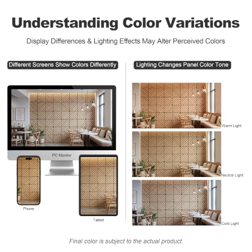 WoveN SounD Acoustic Wall Panels, Natural Oak, 16 Pack, 12x12 in - color: Twill Pattern, Natural Oak, 16 Pack