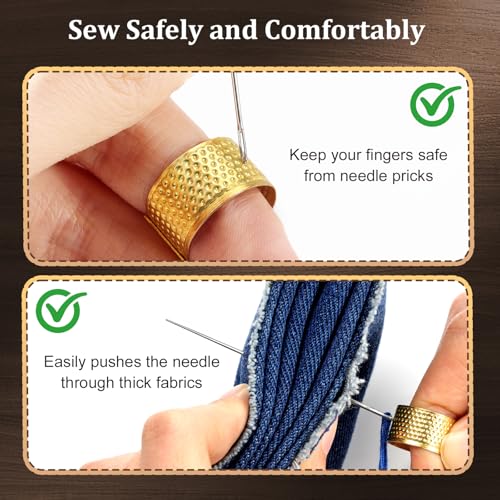 LIBLAIN Mini Sewing Kit with Big Eye Steel Needles for Adults and Beginners - size: 2 Pack