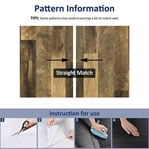 WESTICK Large Wood Conatct Paper Self Adhesive Counter Top Vinyl Wrap - color: 1, size: 36" x 120"