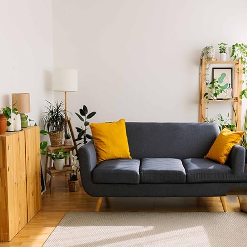 4 Pack Wood Furniture Legs, 2.5 Inch Round Solid Wooden Furniture Feet, Slanted Angled Sofa Replacement Leg with Parts, Leg for Boneless Couch,Mid-Century Modern/IKEA Sofa Cabinet Table Bench Desk Bed - color: Natural, size: 2.5 Inch