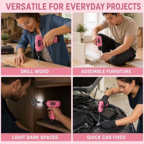 WELLOCKS 12V Cordless Drill Set, Compact with LED Light