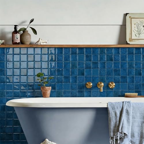VICCI 3D Peel and Stick Backsplash Tiles, 6" x 6", 20-Sheet - color: Blue
