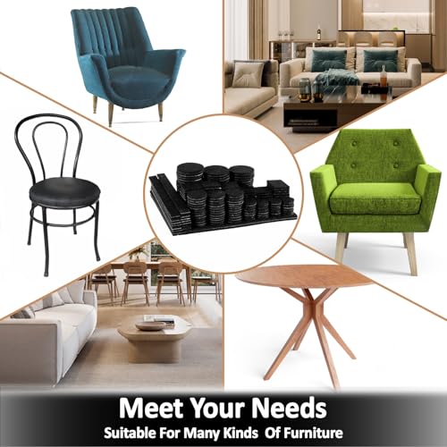 MAQIHAN 182PCS Felt Furniture Pads - Chair Leg Floor Protectors Hardwood