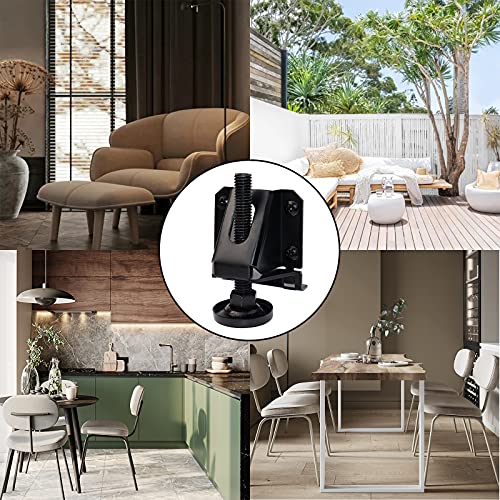 LOSCHEN 8PCS Heavy Duty Adjustable Leveling Feet for Furniture,Hexagon Nuts Lock Furniture Legs Levelers,for Table, Cabinets, Workbench,Shelving Units and More - size: 8 pcs