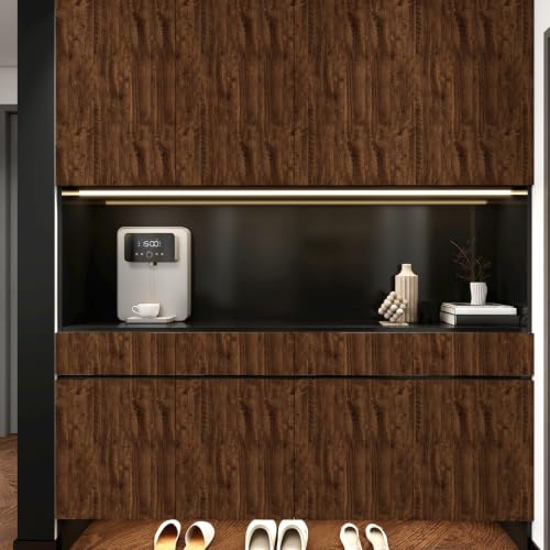 Wood Grain Contact Paper 15.7" x 236" Peel and Stick Wallpaper Brown - color: Brown, size: 15.7" x 236"