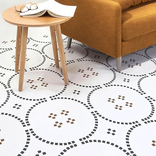 2 Pcs 12" x 12" Tile Stencil Painting Stencil for Walls and Floors - Reusable - Stencils for Painting - Stencil for Home Decor (Modern Mosaic) - style: Modern Mosaic