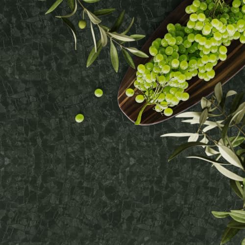 Abyssaly Dark Green Peel and Stick Wallpaper Textured Embossed Wall Paper - color: Dark Green, size: 15.7" x 984.2"