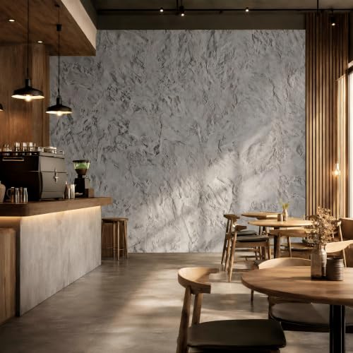 Light Gray Concrete Peel and Stick Wallpaper, 47.2 x 394 in - color: Light Gray Concrete, size: 47.2" x 394"