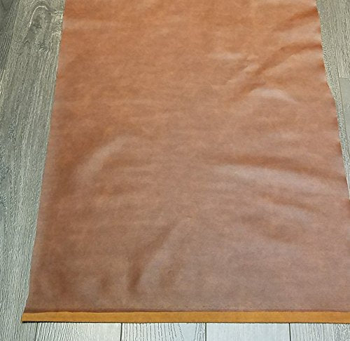 Mid Brown 2 Tone Vegan Faux Leather Synthetic Pleather 0.9 mm Madison 1/2 Yard 18-20 inch Wide x 54 inch Length Soft Smooth Upholstery Half Yard (18" x 54") (Brown) - color: Brown