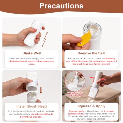 White Touch-Up Paint Pen for Wood,Furniture,Cabinets,12.7 Oz, - color: White*2