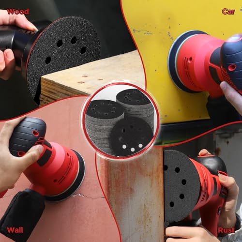 100PCS 5 Inch Sanding Discs 800 Grit Random Orbit Sander Sandpaper - style: Silicon Carbide