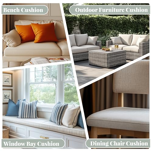 Royal Shade Custom Cut-to-Size Foam, High Density Replacement, Upholstery Foam Cushion, Polyurethane, Cushion Replacement for Chairs, Couches & DIY Projects (1'' Thick) - size: 1 Inch Thick