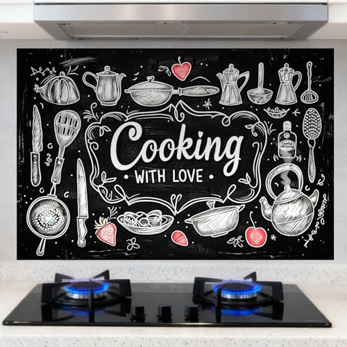 Nuxovilar Peel and Stick Backsplash, 11.8" x 35.4" 2 Panels (1 Set) - color: L-Cooking Style