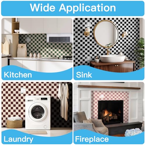 Art3d Grid Peel and Stick Backsplash, 10-Pack, 12 x 12 in, Beige and White - color: Beige and White