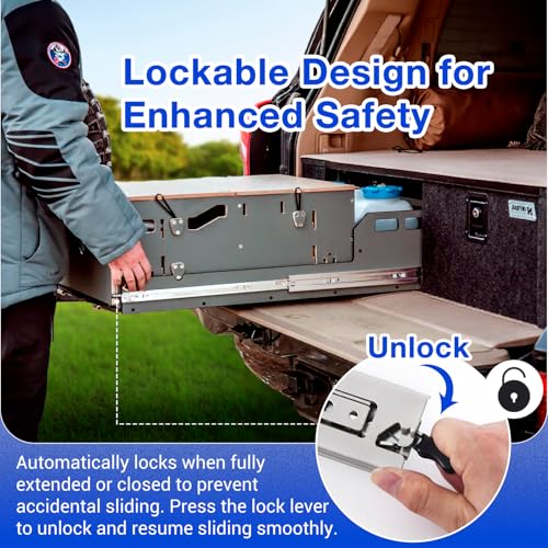 with Lock Heavy Duty Drawer Slides Full Extension Side Mount 14 16 18 20 22 24 26 28 30 32 34 36 40 Inch 150 Lbs Metal Dresser Cabine Rails Tracks Glides Runner 1 Pair (with Lock, 22 Inch) - size: 22 Inch, style: With Lock - Load 150 lb