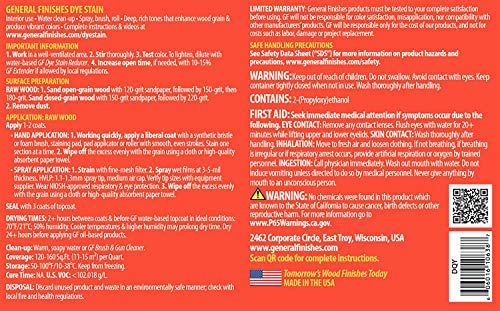 General Finishes Water Based Dye, 1 Gallon, Yellow - color: Yellow, size: 1 Gallon