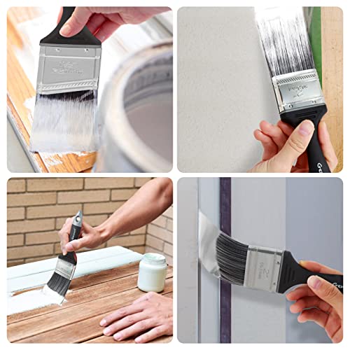 Genixart Paint Brush Set Decorating, Angled Cutting in Paintbrushes