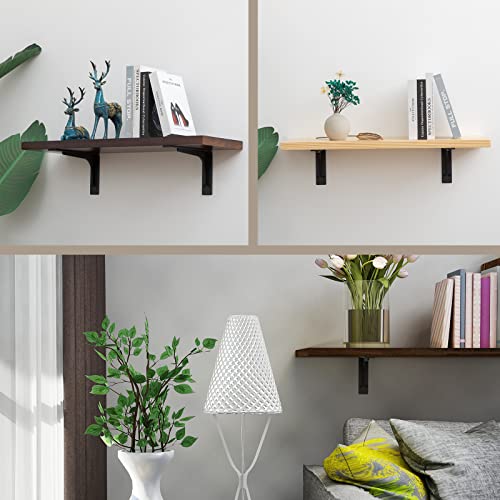 20 x 12 INCH Shelf Brackets,L Shelf Brackets, Vertical Angle, Premium Alloy Metal Heavy Duty Shelf Bracket, high Strength Mounting Hardware Included, Corner Brace Joint,Pack of 2 - size: 20 INCH x 12 INCH (L Beam)