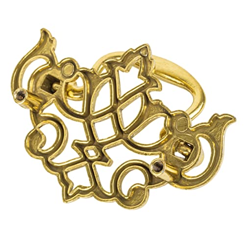 Queen Anne Chippendale Satin Brass Drawer Bail Pull | Centers: 2-1/2" | Handle for Antique Cabinet Door, Dresser Drawer, Desk | Furniture Reproduction Hardware | BP11-DB (1)