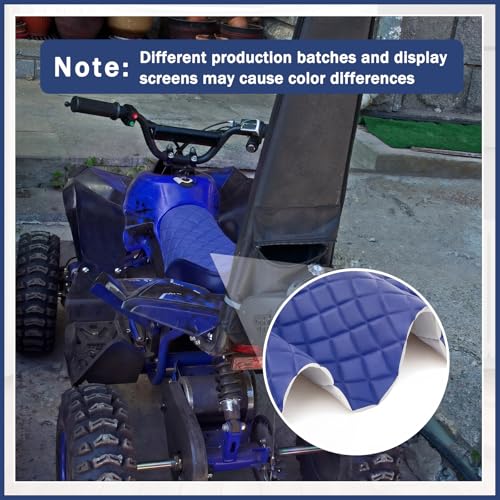 SmoothNovelty 2.1 Yards Diamond Quilted Vinyl Headliner Material 55 in Wide Faux Leather with Foam Backed 2" x 3" Diamonds Pattern Fabric for Car Furniture Upholstery(Blue) - color: Blue, size: 2.1 Yards