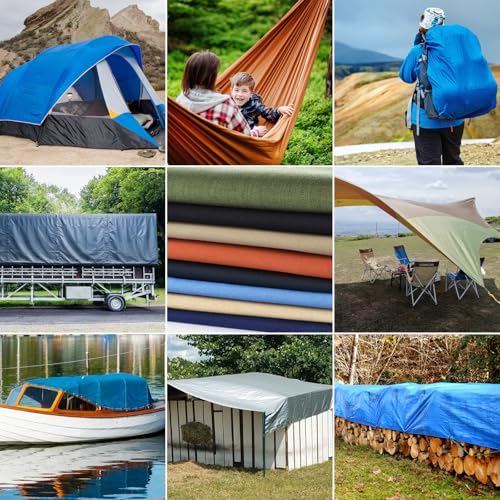 600D Waterproof Canvas Fabric, 58" Wide Upholstery Polyester Material, Durable Indoor Outdoor Water Resistant Fabric for Chair Cushion Furniture Cover Sewing DIY Cloth (600D Khaki, 1 Yard) - color: Khaki2