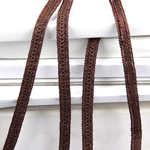 6.5 Yard Handmade Basic Trim,0.59" Diameter Gimp Braid-Coffee - color: dark coffee, size: 6.5