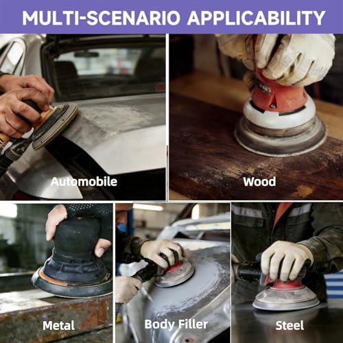50Pcs 6 Inch Sanding Discs 150 Grit, Hook and Loop Orbital Sandpaper - style: 150Grit-50Pcs